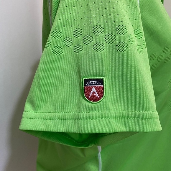 Antigua Women’s Neon Green Polo Golf Shirt Desert Dry Xtra-Light Size XL - Picture 5 of 7